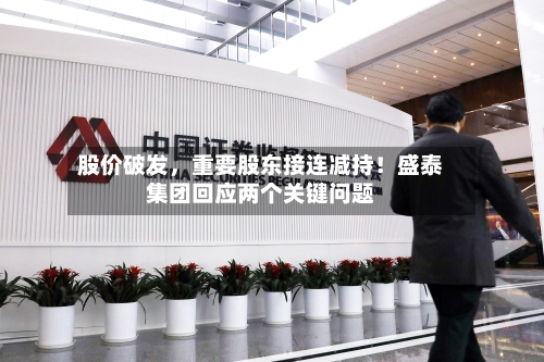 股价破发，重要股东接连减持！盛泰集团回应两个关键问题-第3张图片