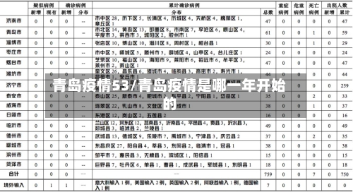 青岛疫情53/青岛疫情是哪一年开始的-第3张图片