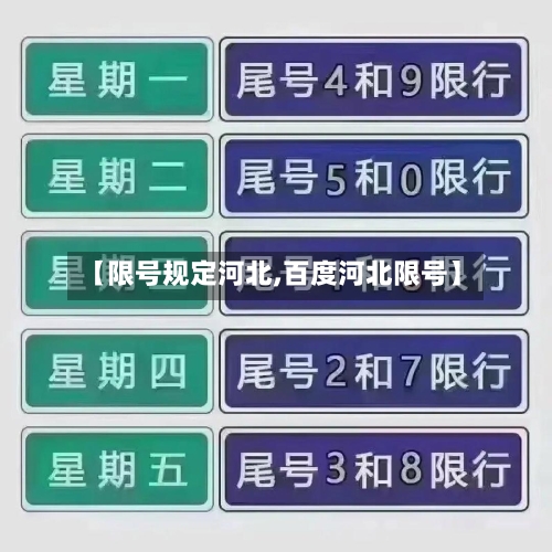 【限号规定河北,百度河北限号】