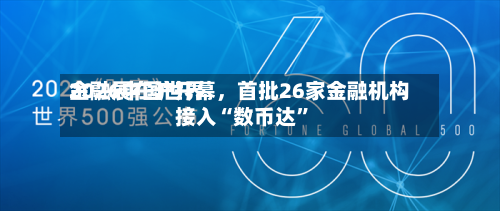 2026中国世界金融展在沪开幕，首批26家金融机构接入“数币达”-第2张图片