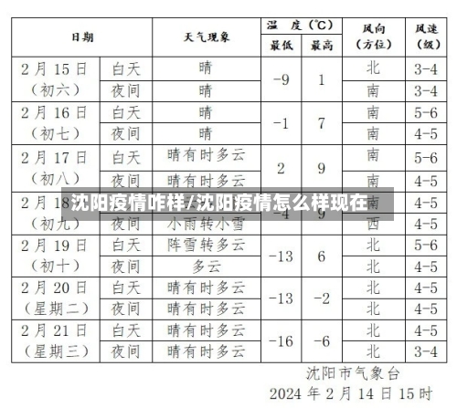 沈阳疫情咋样/沈阳疫情怎么样现在