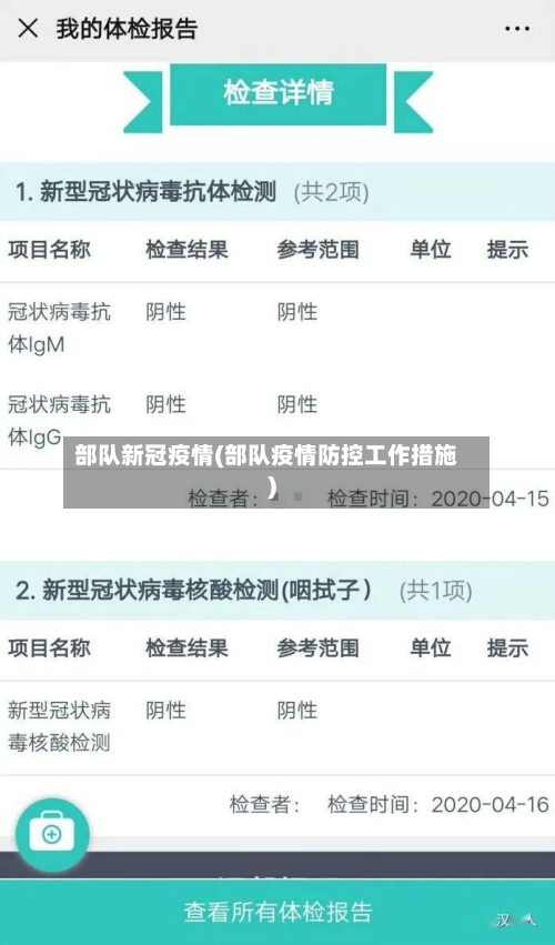 部队新冠疫情(部队疫情防控工作措施)