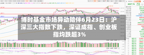 博时基金市场异动陪伴6月23日：沪深三大指数下跌	，深证成指	、创业板指均跌超3%-第2张图片