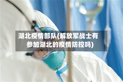 湖北疫情部队(解放军战士有参加湖北的疫情防控吗)-第2张图片