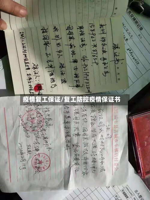 疫情复工保证/复工防控疫情保证书-第2张图片