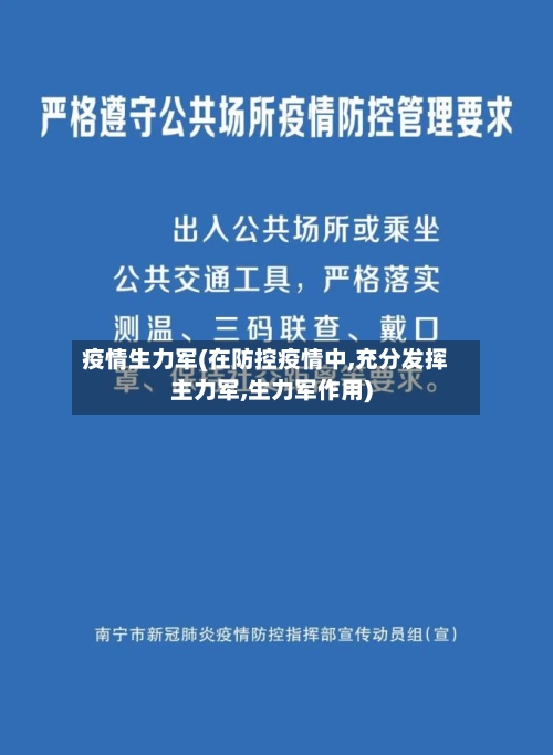 疫情生力军(在防控疫情中,充分发挥主力军,生力军作用)-第2张图片