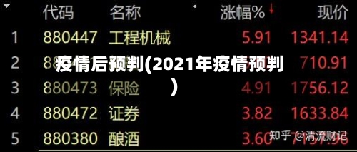 疫情后预判(2021年疫情预判)-第2张图片