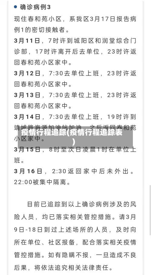 疫情行程追踪(疫情行程追踪表)-第3张图片