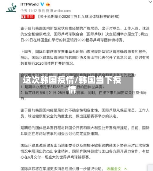 这次韩国疫情/韩国当下疫情
