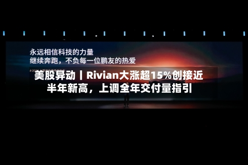 美股异动丨Rivian大涨超15%创接近半年新高，上调全年交付量指引