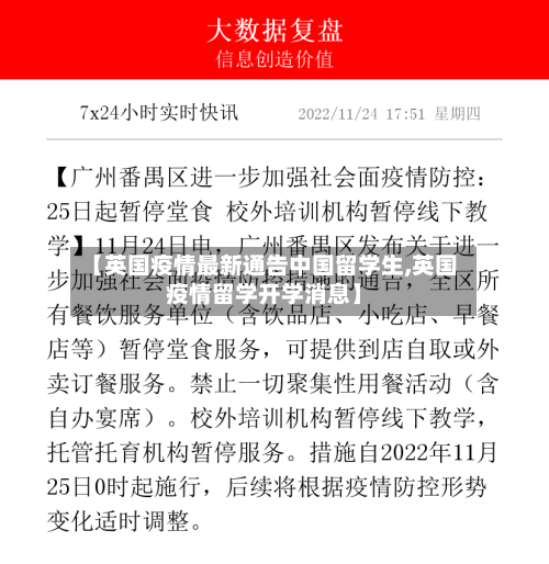 【英国疫情最新通告中国留学生,英国疫情留学开学消息】