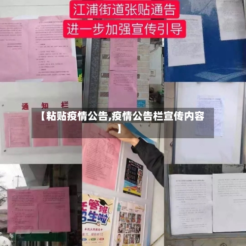 【粘贴疫情公告,疫情公告栏宣传内容】-第3张图片