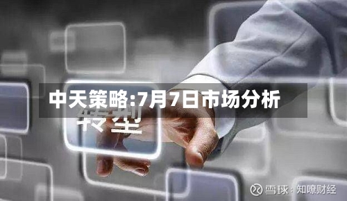 中天策略:7月7日市场分析