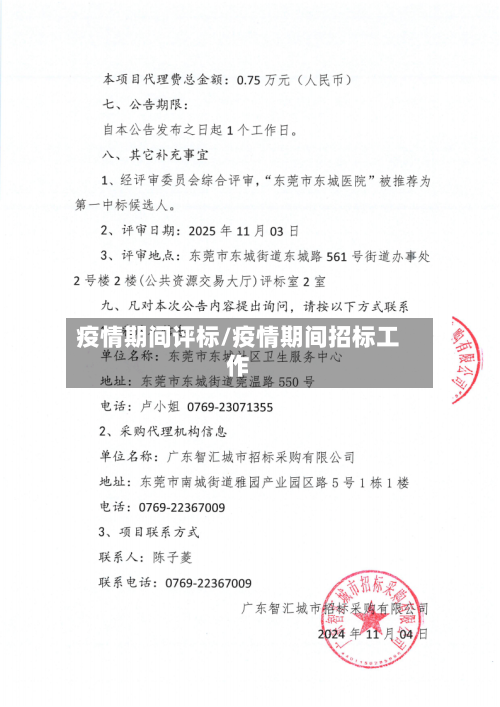 疫情期间评标/疫情期间招标工作