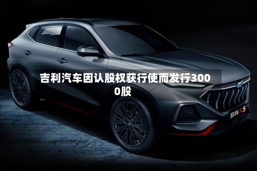吉利汽车因认股权获行使而发行3000股