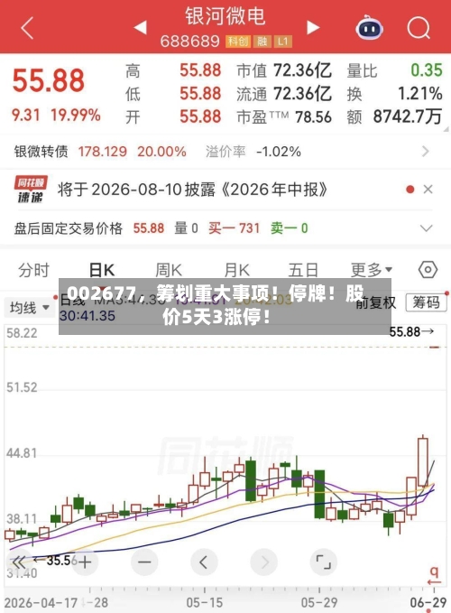 002677，筹划重大事项！停牌！股价5天3涨停！-第2张图片