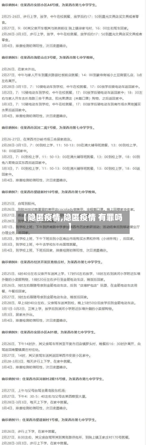 【隐匿疫情,隐匿疫情 有罪吗】-第2张图片