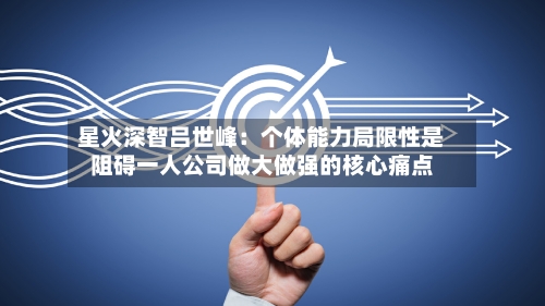 星火深智吕世峰：个体能力局限性是阻碍一人公司做大做强的核心痛点-第3张图片