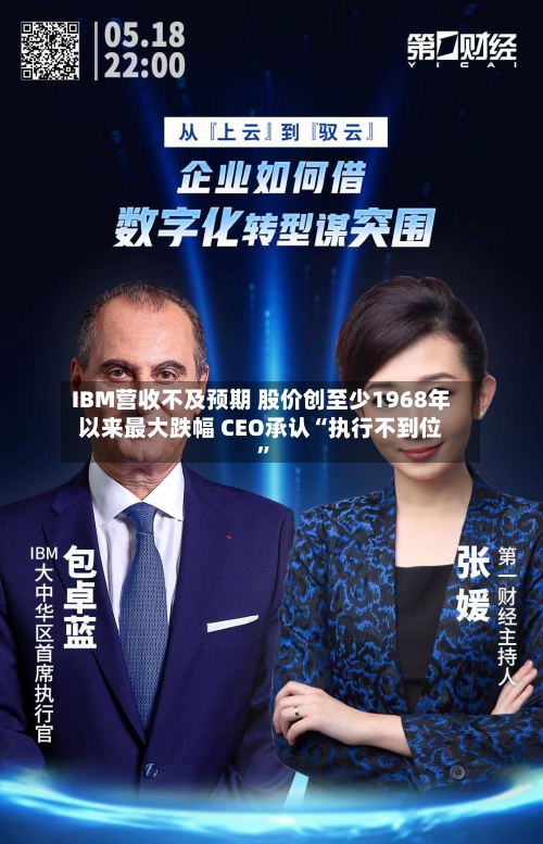 IBM营收不及预期 股价创至少1968年以来最大跌幅 CEO承认“执行不到位”-第2张图片