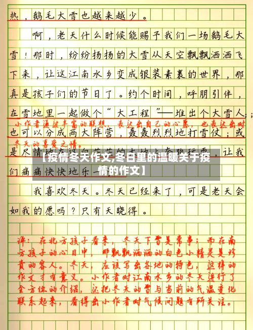 【疫情冬天作文,冬日里的温暖关于疫情的作文】