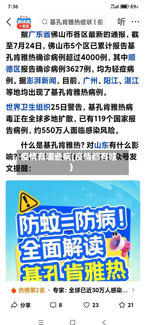 疫情有哪些病(疫情都有啥)
